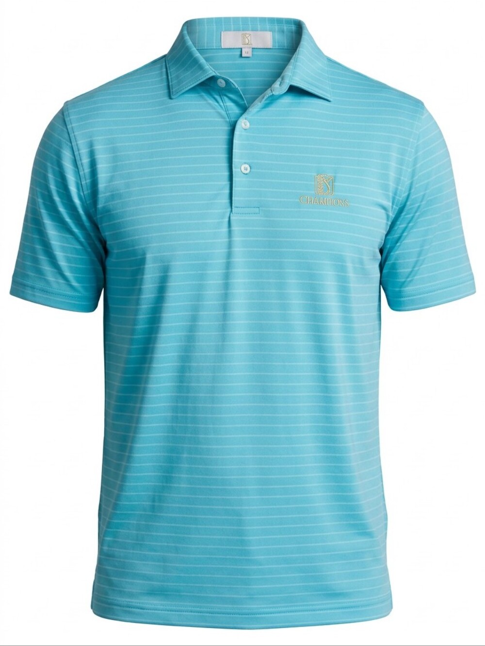 Peter Millar Polo Shirt Men Medium Blue Striped Summer Comfort Golf Performance